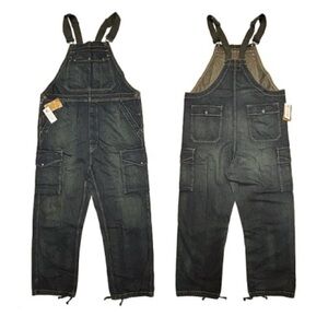 NWT Ralph Lauren double RL RRL US Navy indigo Dawson overalls sz M